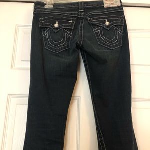 True religion dark wash flared jeans